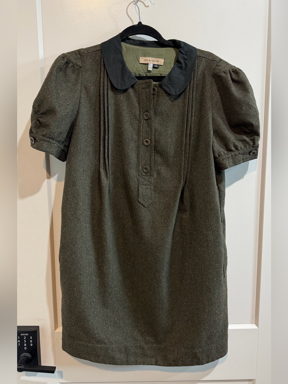 See by Chloe Peter Pan Collar Shift Dress Sz 10